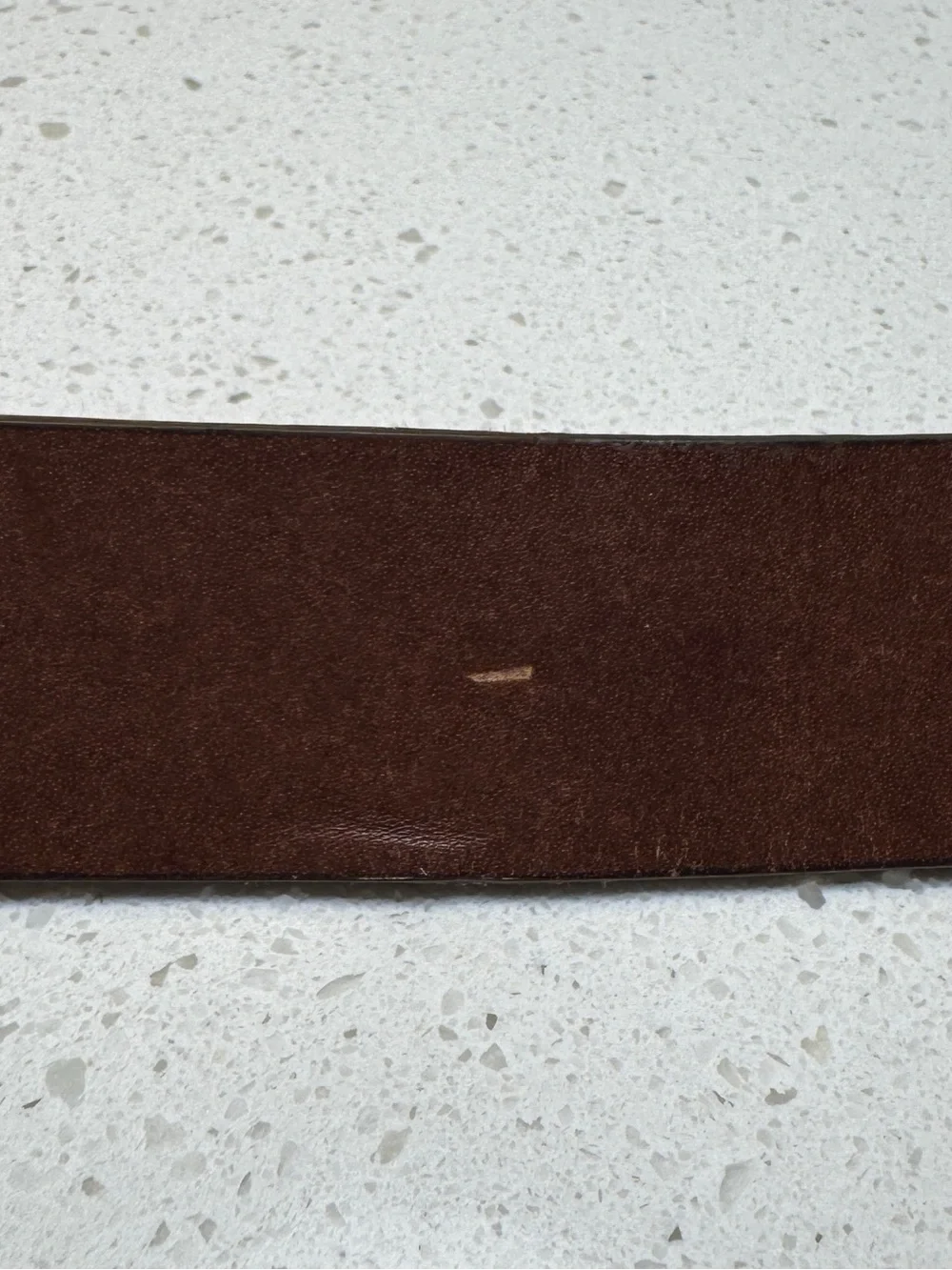 J. Crew Wide Brown Leather Rugged Casual Belt Large Brass Buckle Men's Size 32